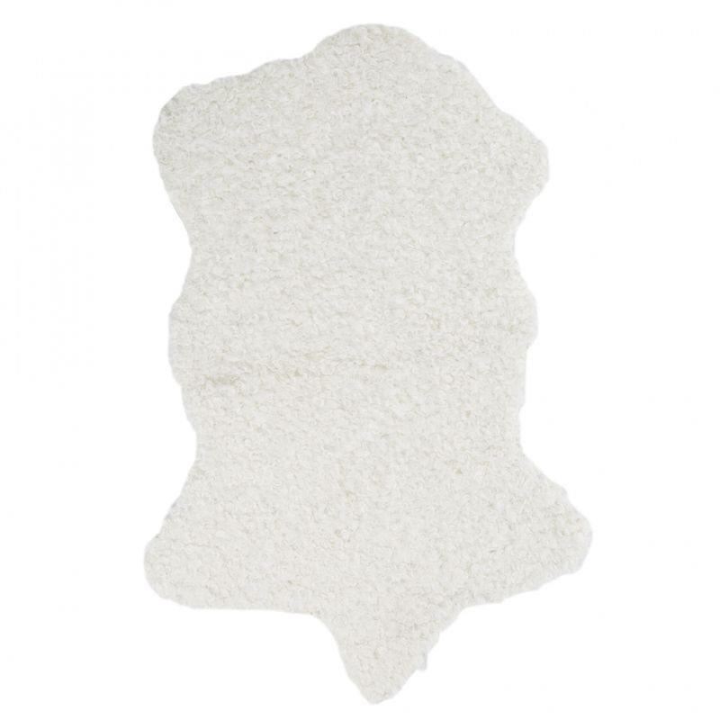Skinn m/fuskepels offwhite 60x90 cm