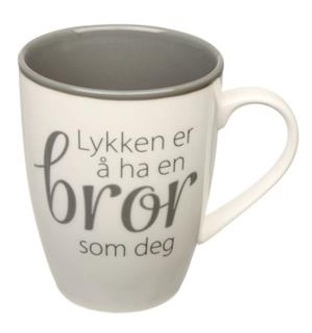 Hovedbilde Krus lykken...Bror hvit m/grå ...