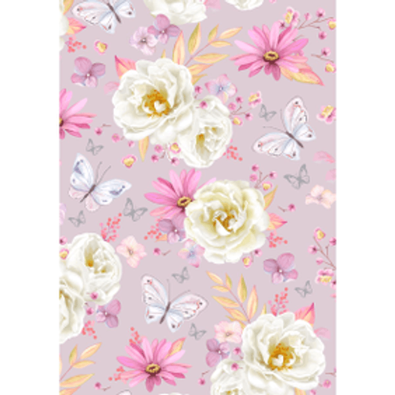 Minikort Rosa blomster