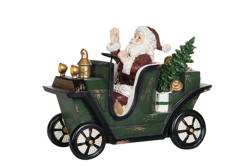 Nisse sittende i bil 25x12x19 cm