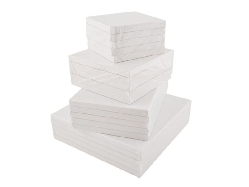 Oppspent lerret 20x20cm  280 gram 100% bomull