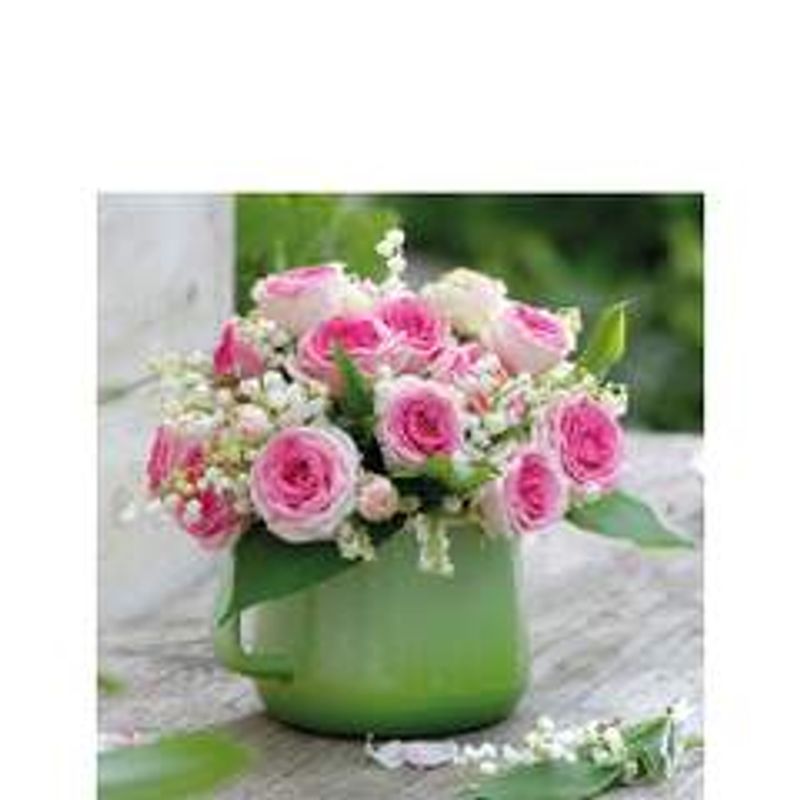 Servietter kaffe minigarden 25x25 cm