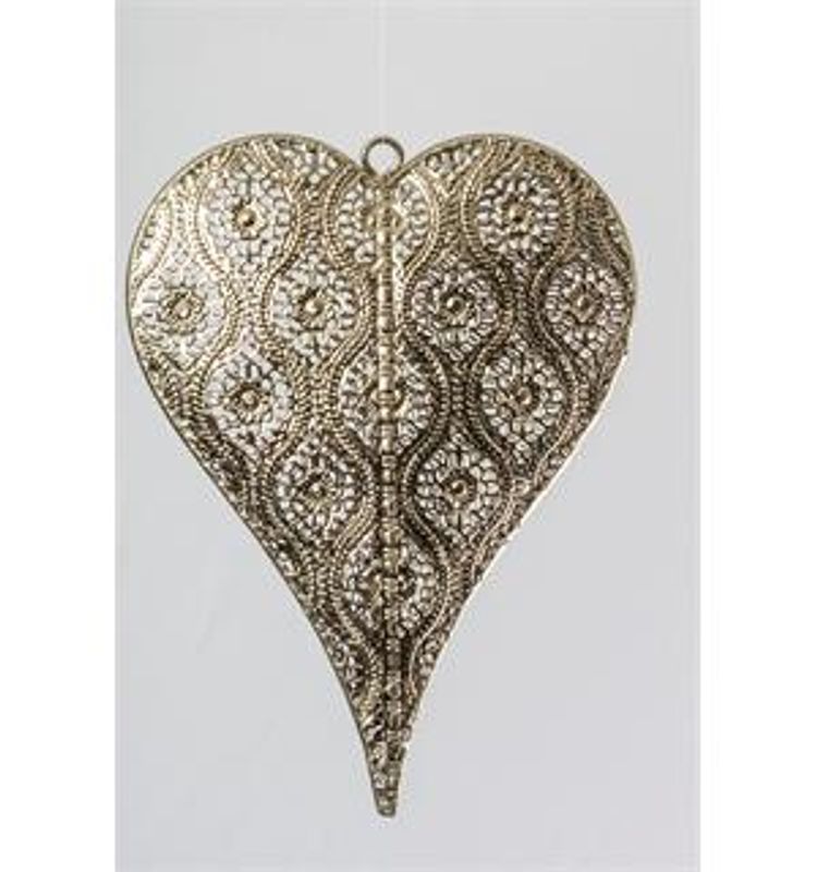 Hjerte metall orientalsk 17x3,5x22 cm