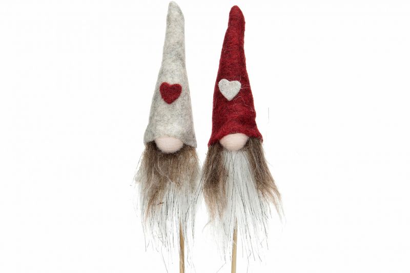 Nisse stick rød 12 cm