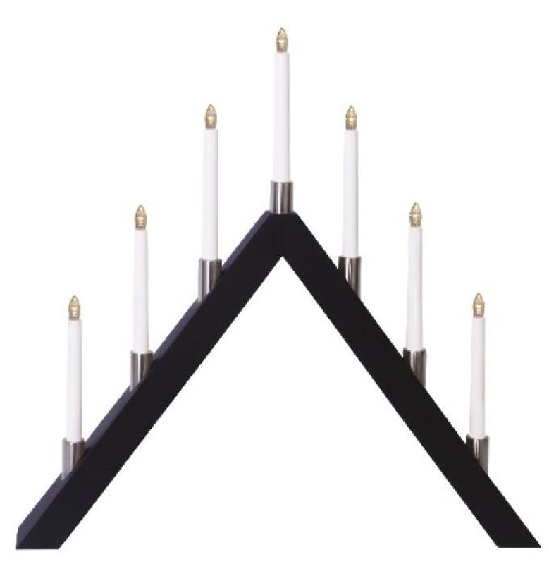 Adventstake Tall Sort 7 led lys