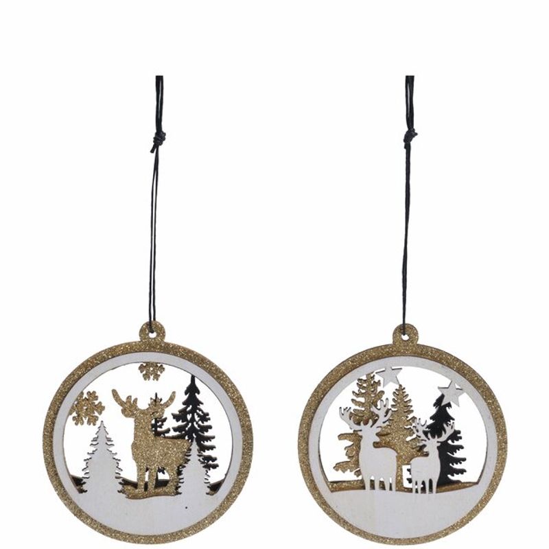 Finer juleheng finer L12,5cm white/black Venstre