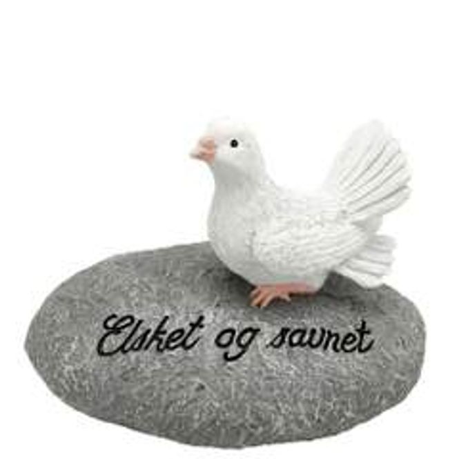Hovedbilde Fredsdue på stein Elsket og ...