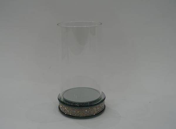 Lykt m/små krystaller, dia. 10 / H - 18 cm