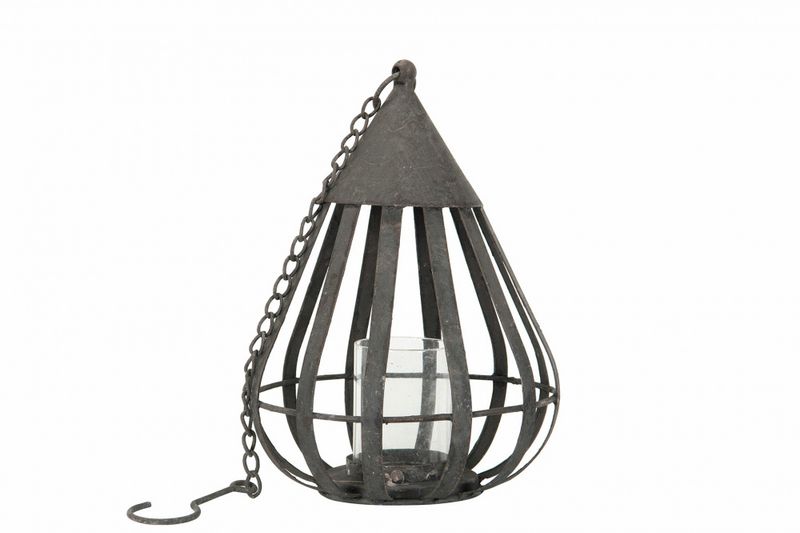 Lykt Dråpe/M Kedja Metall 19x19x26cm