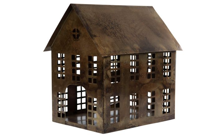 Hovedbilde Hus Metall Antikk Brun ...