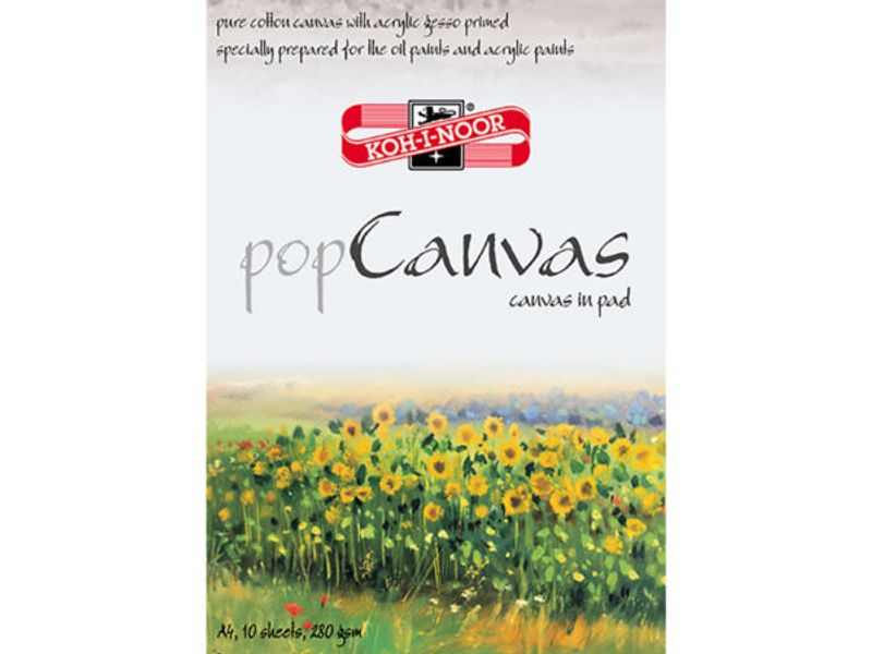Koh-i-noor Pop Canvas A4  Lerretsblokk  10 ark
