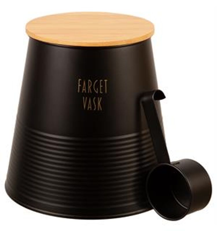 Boks farget vask Sort metall H 17,5 cm