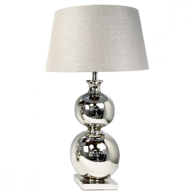 Hovedbilde Bordlampe nikkel M/skjerm ...