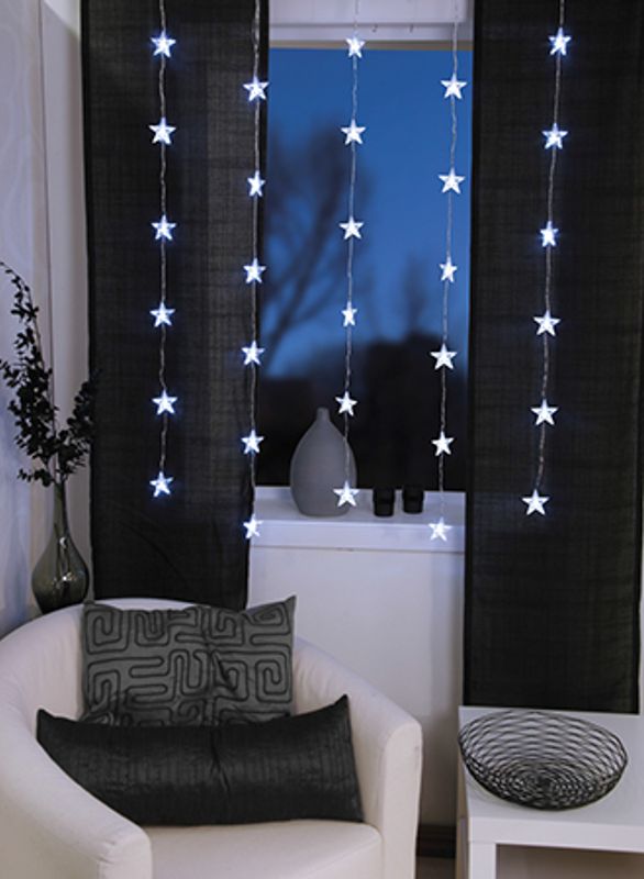 Stjernegardin Star Curtain kaldhvit, 90x120cm