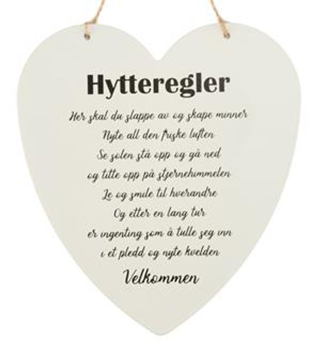 Hovedbilde Metallskilt hjerte ...