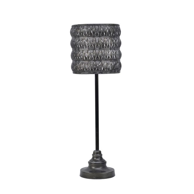 Hovedbilde Lykt metall sort m/fot D19 X ...