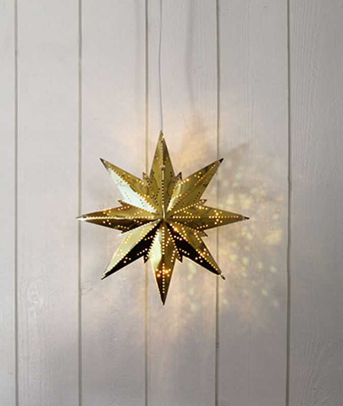 Adventstjerne mini metall messing 25 cm