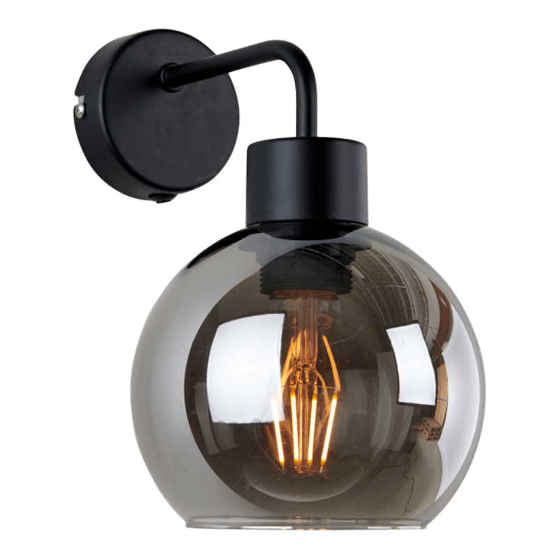 Vegglampe Marco Sort 26x15 cm E27