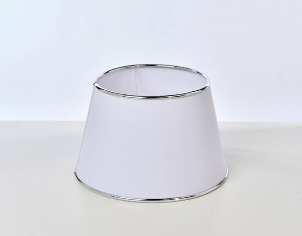 lampeskjerm Laila hvit/krom 16 cm