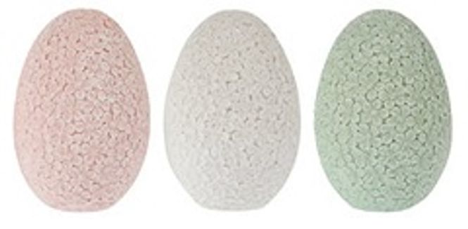 Hovedbilde Egg 9cm m/blomstermønster lys ...