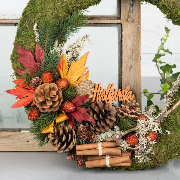 Høstløv/blad , polyester 8 cm