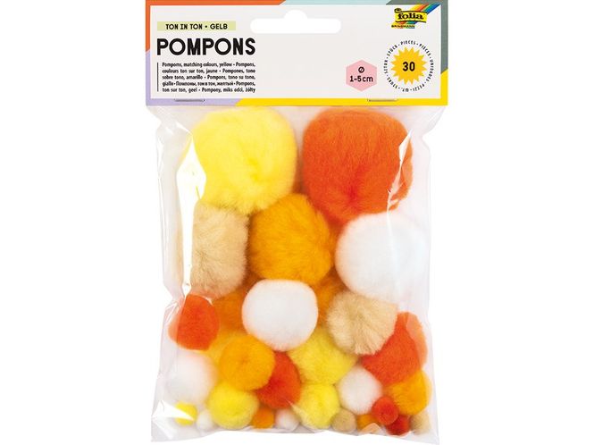 Hovedbilde Pomponger sett Gul tone mix ...