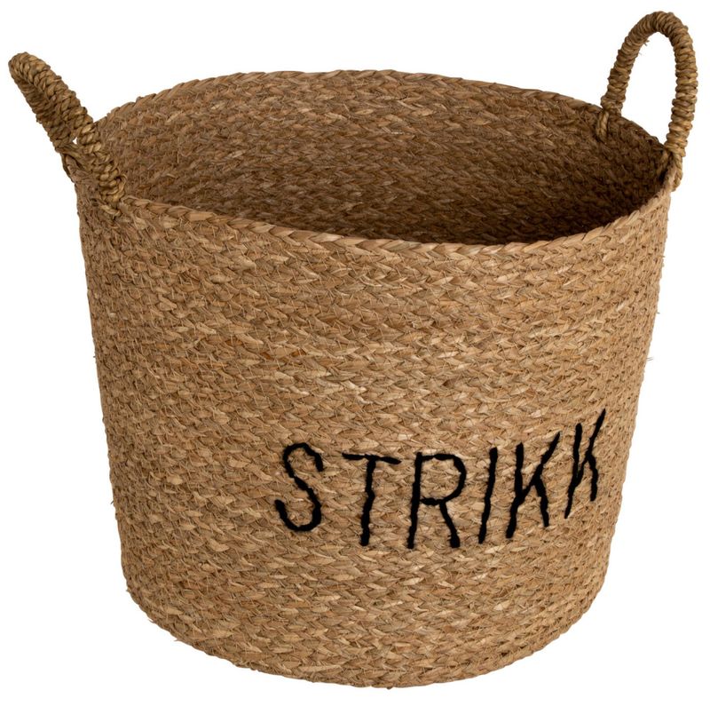 Kurv strikking flettet Strikk 32x32x30cm