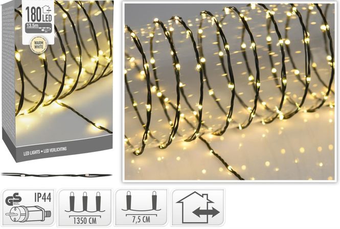 Hovedbilde  Lyslenke 180 LED varmhvit ...