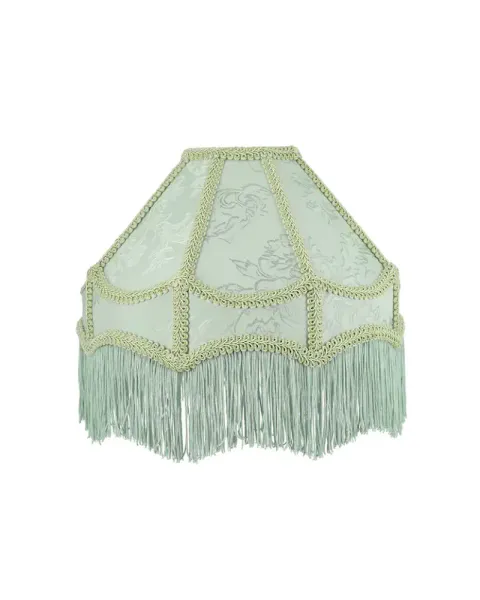 Lampeskjerm Frans pistage tekstil 30x18 cm