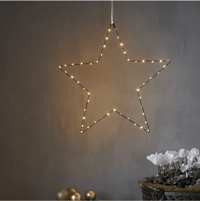 Adventstjerne Mira svart 70cm