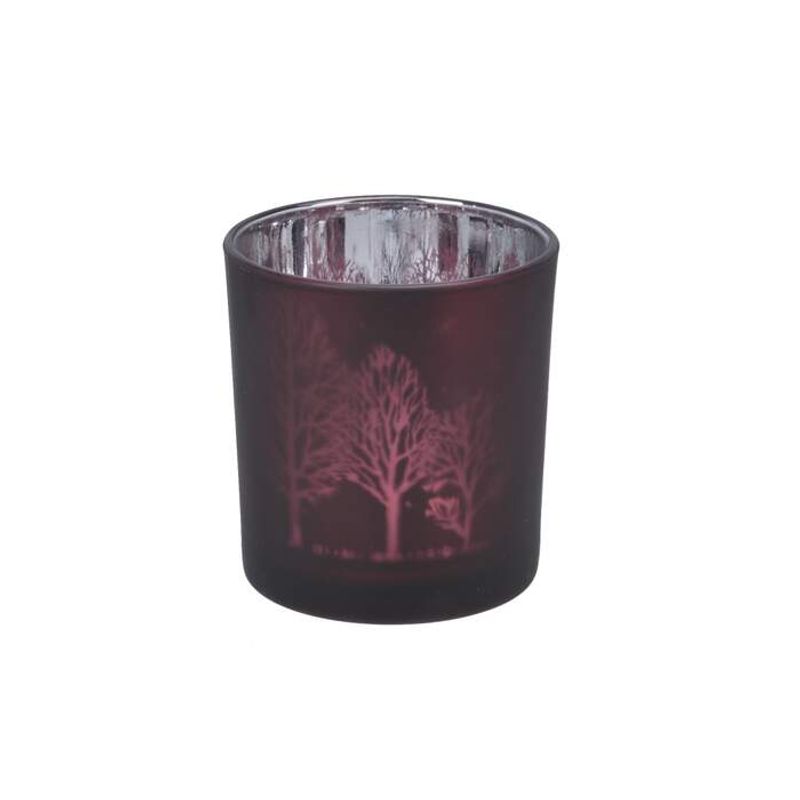Telysholder Plomme D7.3 H8 Glass