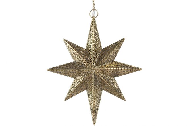 Hovedbilde Adventstjerne messing ...