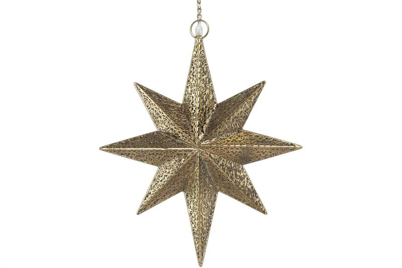 Adventstjerne messing 50x43x10 cm