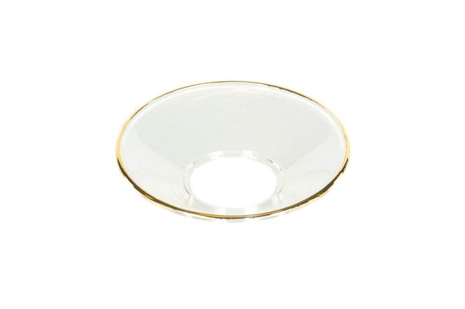 Hovedbilde Lysmansjett glass m/gullkant