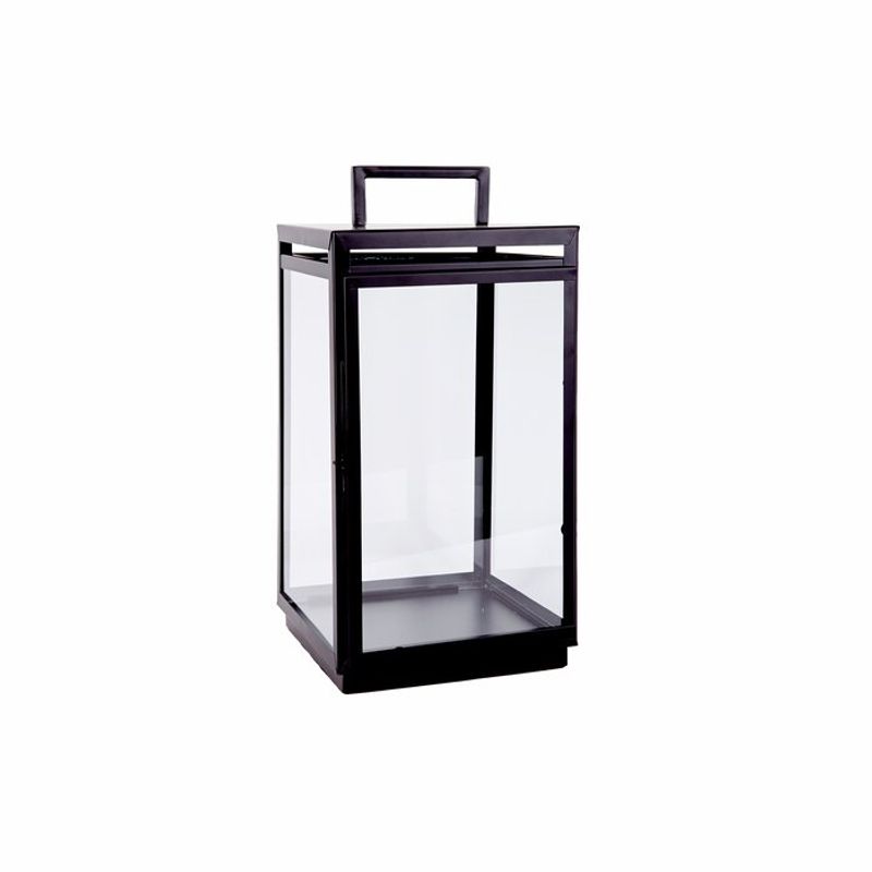Lanterne Svart 30x30x60 Glass, stål/rustfri