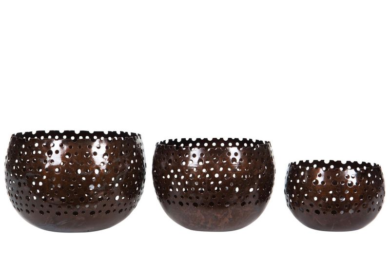 Lyslykt Twinkle Brun onyx Ø15x13 cm