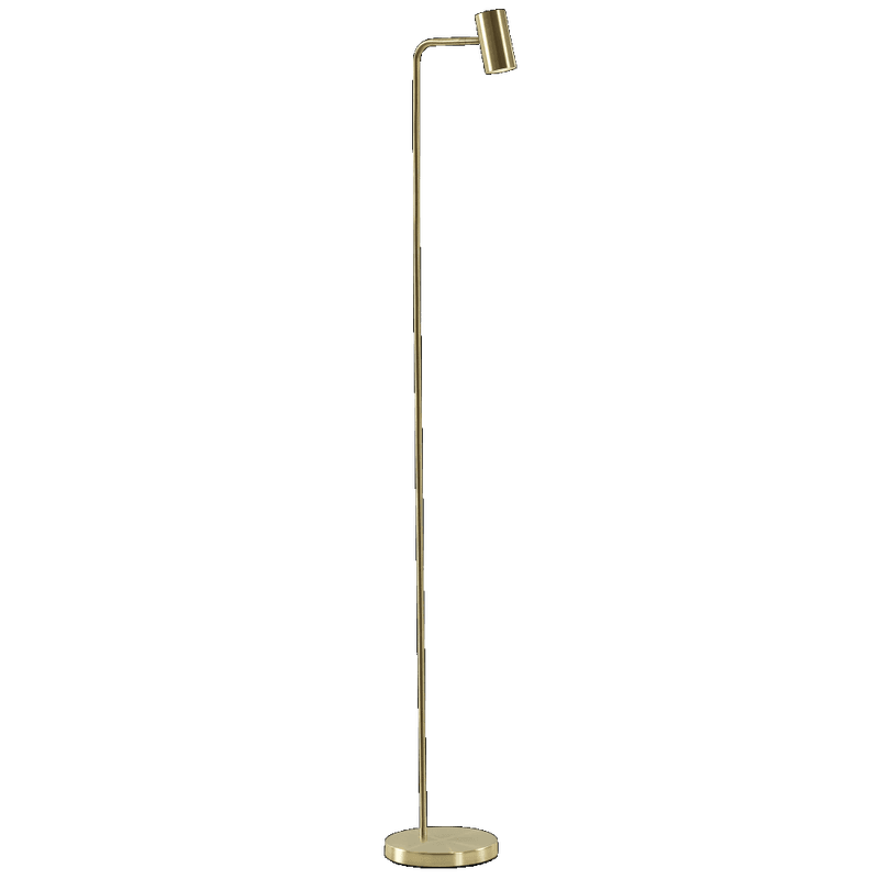 Gulvlampe/leselampe Stockholm matt messing GU 10 led