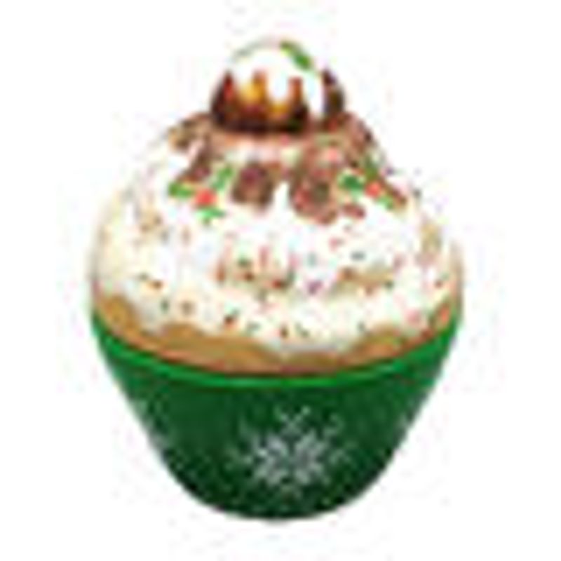 Cupcake metallboks 7,5x8 cm Grønn
