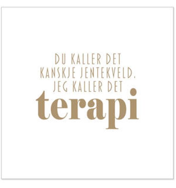 Serviett Terapi hvit & gull