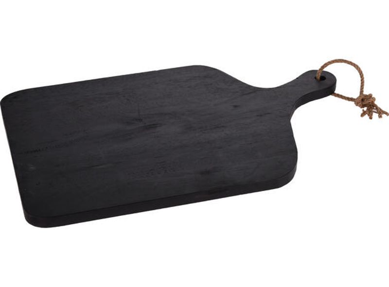 Skjærefjøl m/håndtak sort 57x38x2cm Gummitre 1000gr 