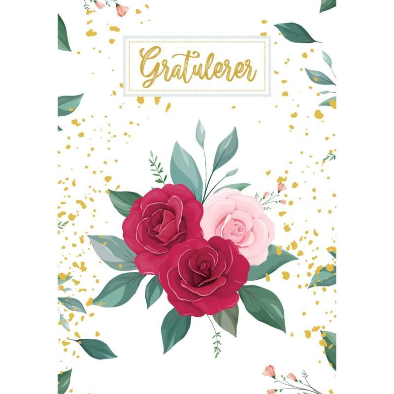 Kort Gratulerer blomst 