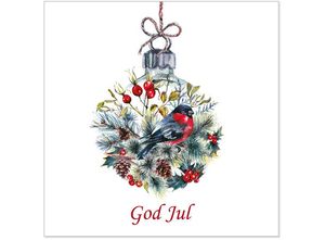 Hovedbilde Serviett God jul med dompap ...