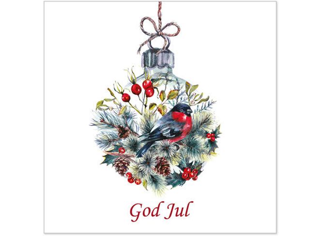 Hovedbilde Serviett God jul med dompap ...