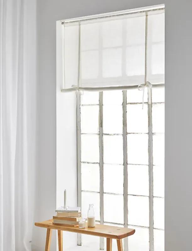 Rollup Dalsland Hvit 130x120 cm 100 % Lin